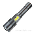 Design di vendita a caldo Nuova tecnologia XHP50 LED a LED a lungo raggio USB Torcia torcia a LED più potente